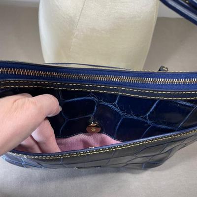 New! Dooney & Bourke Collins Croco Leather Handbag