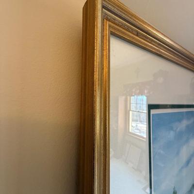 Hamilton from Paget, Bermuda Watercolor Framed Artwork by Carole Holding