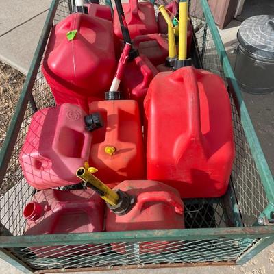 Lot 436 pastic gas cans - various sizes