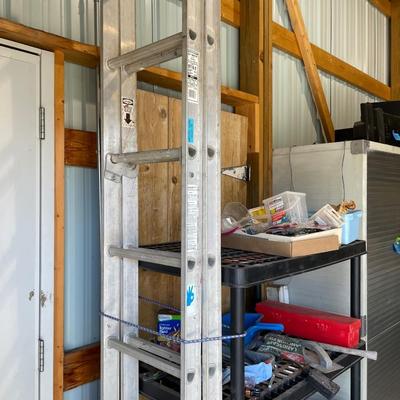 Lot 438 box of tie down straps, bungee cords and jumper cables