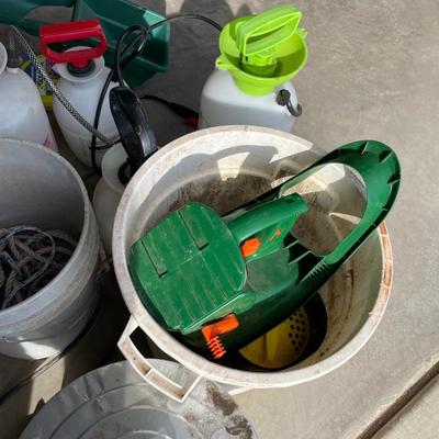 Lot 439 numerous sprayers, fertilizer spreaders