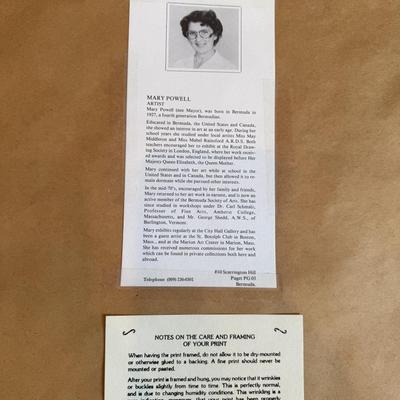 Framed Artwork, Deubigh Cottage Paget, Bermuda by Mary Powell