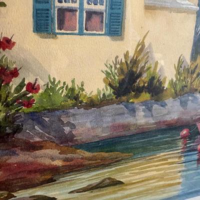 Framed Artwork, Deubigh Cottage Paget, Bermuda by Mary Powell