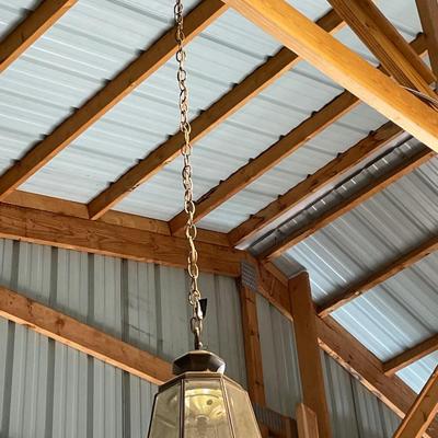 Lot 444 Vintage LARGE 1980s Entry Way Chandelier