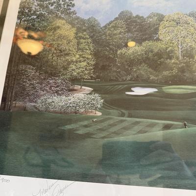 Framed Artwork, The August National Golf Club, The 4th Hole by K.Garner