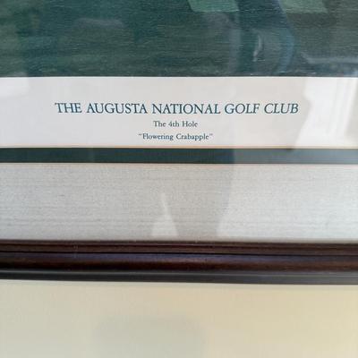 Framed Artwork, The August National Golf Club, The 4th Hole by K.Garner