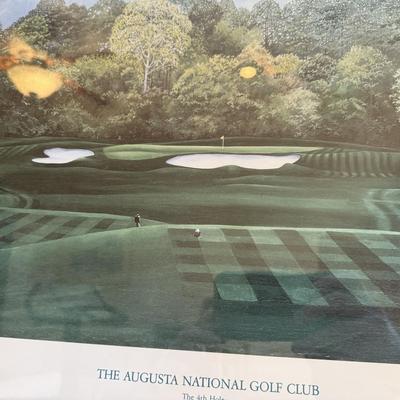 Framed Artwork, The August National Golf Club, The 4th Hole by K.Garner