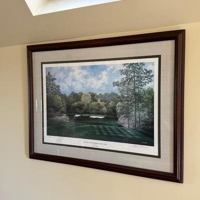 Framed Artwork, The August National Golf Club, The 4th Hole by K.Garner