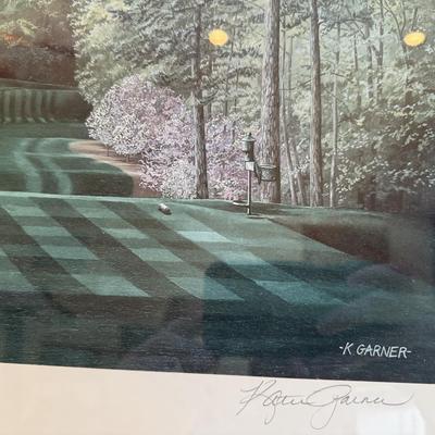 Framed Artwork, The August National Golf Club, The 4th Hole by K.Garner