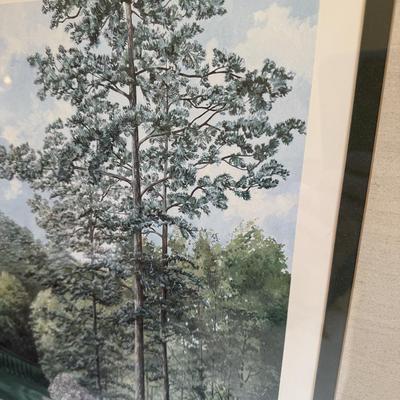 Framed Artwork, The August National Golf Club, The 4th Hole by K.Garner