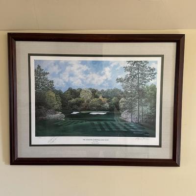 Framed Artwork, The August National Golf Club, The 4th Hole by K.Garner