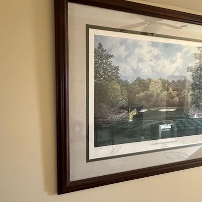 Framed Artwork, The August National Golf Club, The 4th Hole by K.Garner