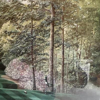 Framed Artwork, The August National Golf Club, The 4th Hole by K.Garner