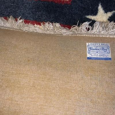 Vintage Rug commemorating the United States Bicentennialin 1976. Measures 35” x 47”