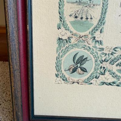 Framed Artwork of a song “Dixie”