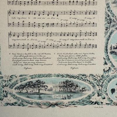 Framed Artwork of a song “Dixie”