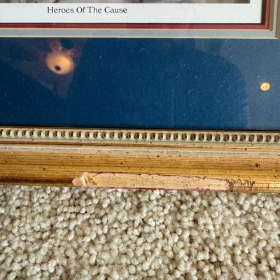 Framed South Carolina Map Following The Major Battles of The Revolution