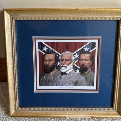 Framed South Carolina Map Following The Major Battles of The Revolution