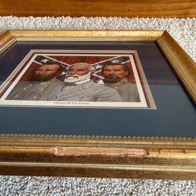 Framed South Carolina Map Following The Major Battles of The Revolution