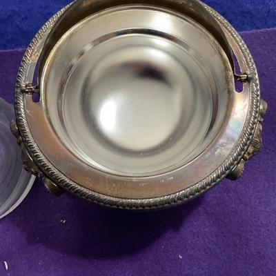 Vintage Dome Butter Caviar Dish. Silver Plate
