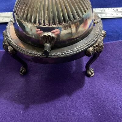 Vintage Dome Butter Caviar Dish. Silver Plate