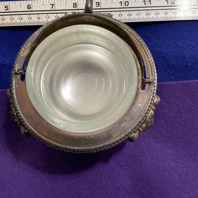 Vintage Dome Butter Caviar Dish. Silver Plate