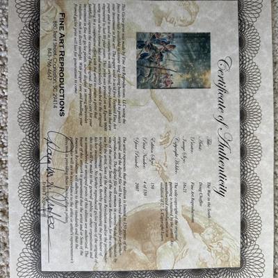 Framed Artwork, The War in the South by Doug Chaffee, Signed by Artist with Certificate of Authenticity