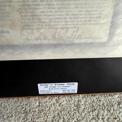Framed Artwork, The War in the South by Doug Chaffee, Signed by Artist with Certificate of Authenticity