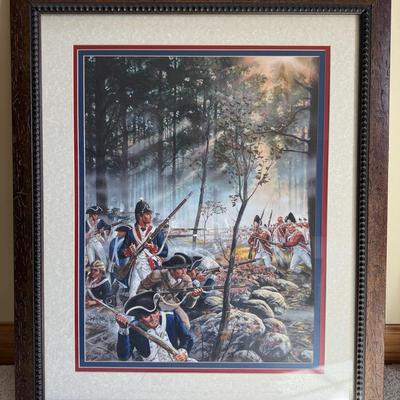 Framed Artwork, The War in the South by Doug Chaffee, Signed by Artist with Certificate of Authenticity