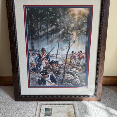 Framed Artwork, The War in the South by Doug Chaffee, Signed by Artist with Certificate of Authenticity