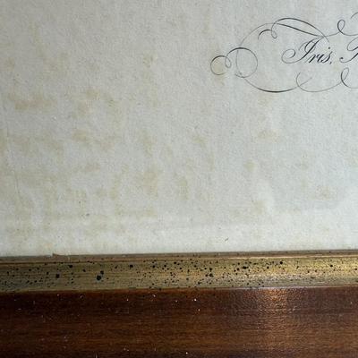 Framed Artwork, “Iris, Roses and Narcissus” and “Bouquet of Lilacs and Roses” by J.L. Prevost