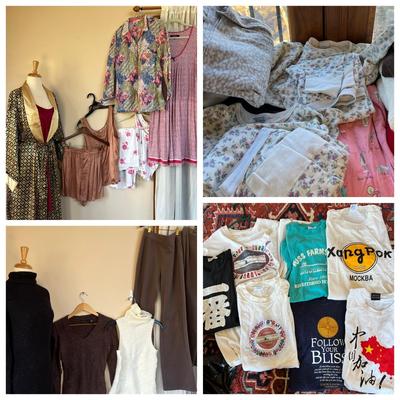 Big Lot Women's Casual Ware, Pajamas, T-Shirts - Victoria Secret, Ellen Tracy, Duofold