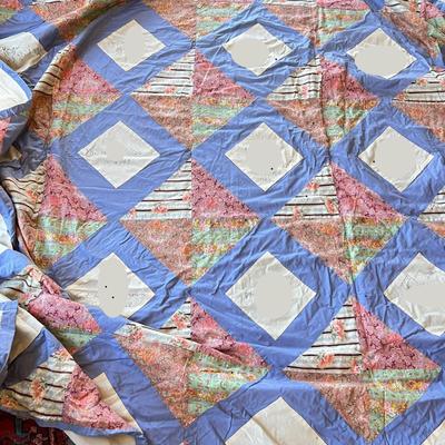 Vintage Quilt 96" Square - Signatures and Dates 1920's-1950's