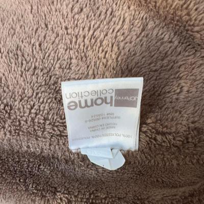 1217 Brown Fleece, Mohair Blanket/Throw Lot