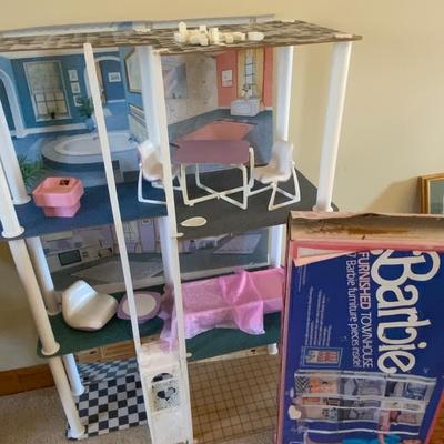 Vintage Barbie Furnished Townhouse with original box and furniture