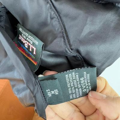 1223 Men's Medium Leather Bomber Jacket With LL Bean Vest