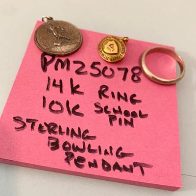 Scrap Lot - Ring High School Pin Bowling Pendant