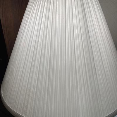 White and glass floor lamp