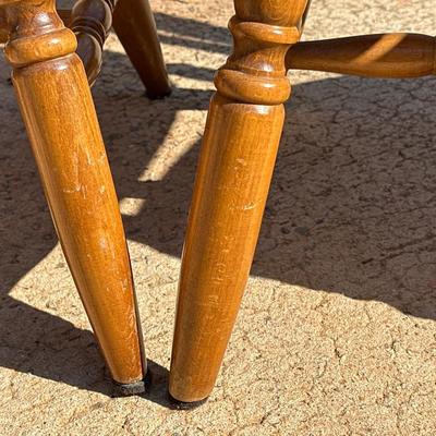 Lot of 4 Brown Wooden Chairs