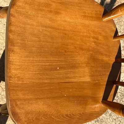Lot of 4 Brown Wooden Chairs