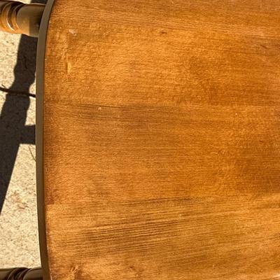 Lot of 4 Brown Wooden Chairs