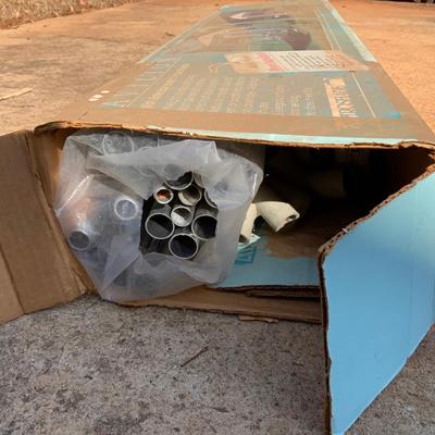 Pavilion in box. Set up in little as 10 minutes..