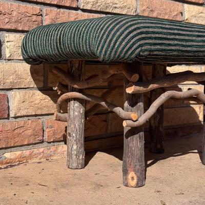 Rustic Wooden Ottoman and Woodland Knick-Knacks (LR-DZ)