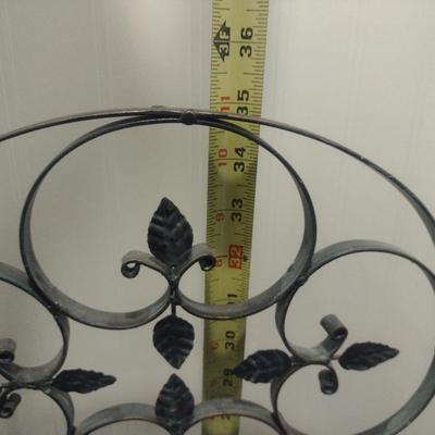 Metal Scroll Design Shelving Unit- Folding Shelves- Approx 19 1/2" Wide, 10" Deep, 35" Tall
