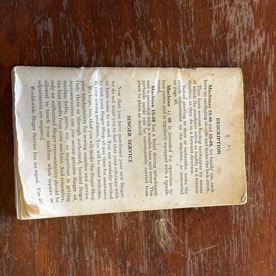 Antique Singer Sewing Cabinet with Sewing Machine, Button Holder and Thread!