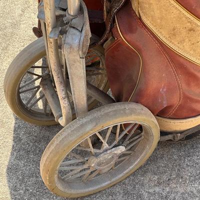 Large Lot of Two Vintage Golf Bags, Clubs and One Pair of Shoes