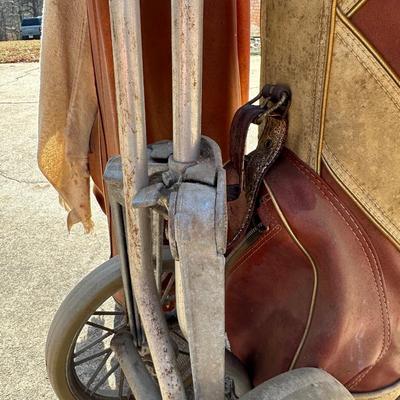 Large Lot of Two Vintage Golf Bags, Clubs and One Pair of Shoes