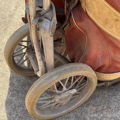 Large Lot of Two Vintage Golf Bags, Clubs and One Pair of Shoes