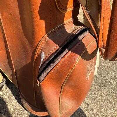 Large Lot of Two Vintage Golf Bags, Clubs and One Pair of Shoes