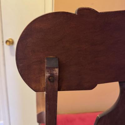 Wooden Victorian Style Bench w/ Velvet Seat (LR-DZ)